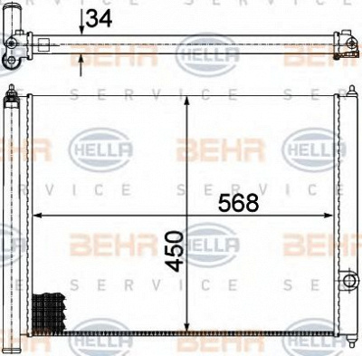 HELLA 8mk376713431 -  Радиатор, охлаждение двигателя