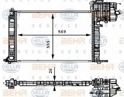 HELLA 8mk376714321 -  Радиатор, охлаждение двигателя