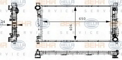 HELLA 8mk376714334 -  Радиатор, охлаждение двигателя