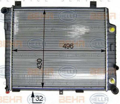 HELLA 8mk376714631 -  Радиатор, охлаждение двигателя