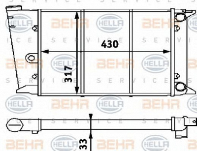 HELLA 8mk376715291 -  Радиатор, охлаждение двигателя