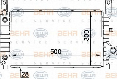 HELLA 8mk376716031 -  Радиатор, охлаждение двигателя