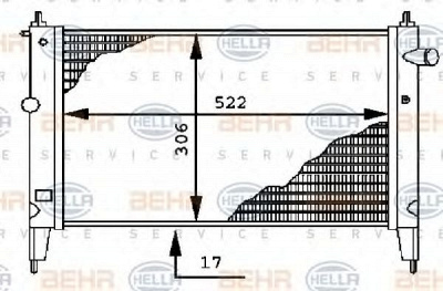 HELLA 8mk376716071 -  Радиатор, охлаждение двигателя