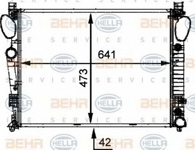 HELLA 8mk376716331 -  Радиатор, охлаждение двигателя