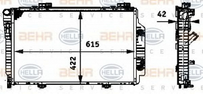 HELLA 8mk376717261 -  Радиатор, охлаждение двигателя