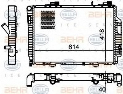 HELLA 8mk376717264 -  Радиатор, охлаждение двигателя