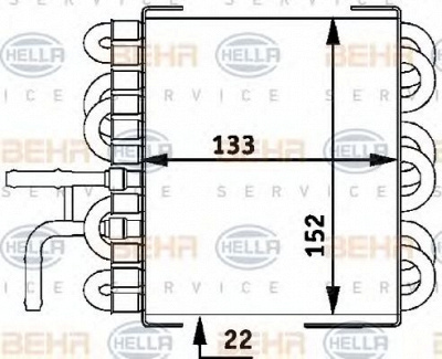 HELLA 8mk376717411 -  Топливный радиатор