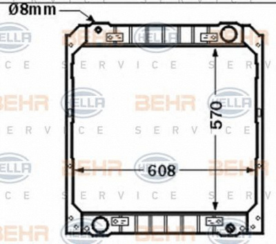 HELLA 8mk376717561 -  Радиатор, охлаждение двигателя