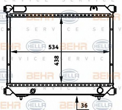 HELLA 8mk376717691 -  Радиатор, охлаждение двигателя