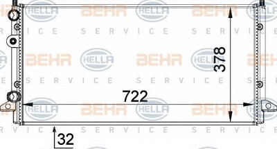 HELLA 8mk376717754 -  Радиатор, охлаждение двигателя
