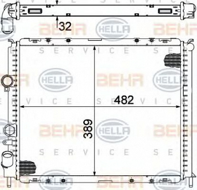 HELLA 8mk376717781 -  Радиатор, охлаждение двигателя