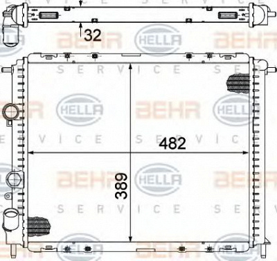 HELLA 8mk376717791 -  Радиатор, охлаждение двигателя