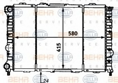 HELLA 8mk376718091 -  Радиатор, охлаждение двигателя