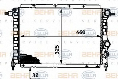 HELLA 8mk376718261 -  Радиатор, охлаждение двигателя