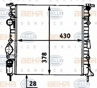 HELLA 8mk376718271 -  Радиатор, охлаждение двигателя