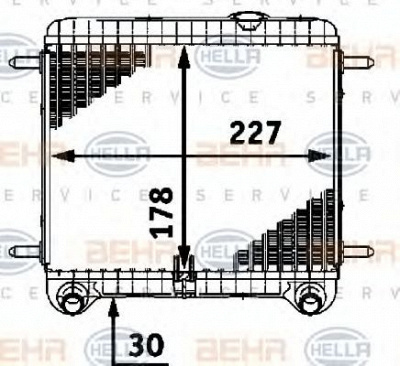 HELLA 8mk376718561 -  Радиатор, охлаждение двигателя
