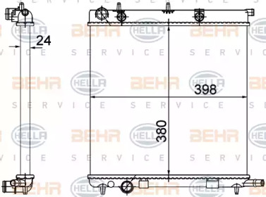 HELLA 8mk376718625 -  Радиатор, охлаждение двигателя