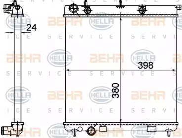 HELLA 8mk376718645 -  Радиатор, охлаждение двигателя