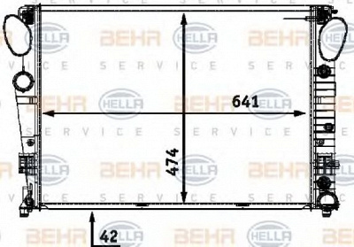 HELLA 8mk376718741 -  Радиатор, охлаждение двигателя
