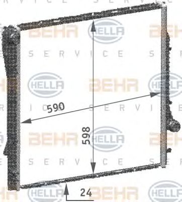 HELLA 8mk376718771 -  Радиатор, охлаждение двигателя