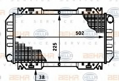 HELLA 8mk376720091 -  Радиатор, охлаждение двигателя