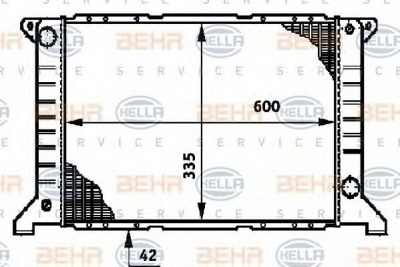HELLA 8mk376720201 -  Радиатор, охлаждение двигателя