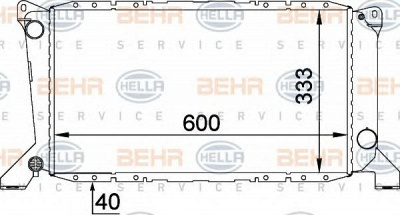 HELLA 8mk376720211 -  Радиатор, охлаждение двигателя