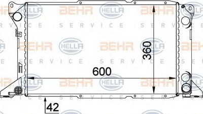 HELLA 8mk376720221 -  Радиатор, охлаждение двигателя