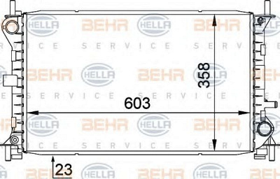 HELLA 8mk376720291 -  Радиатор, охлаждение двигателя