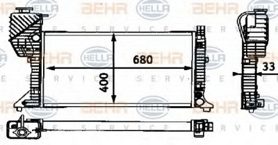 HELLA 8mk376721204 -  Радиатор, охлаждение двигателя