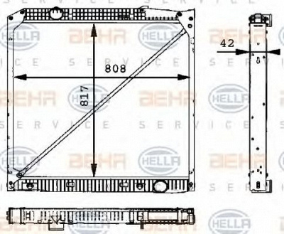 HELLA 8mk376721211 -  Радиатор, охлаждение двигателя