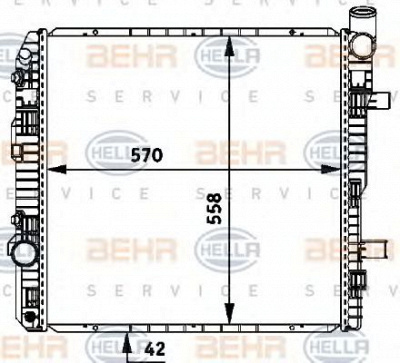 HELLA 8mk376721251 -  Радиатор, охлаждение двигателя
