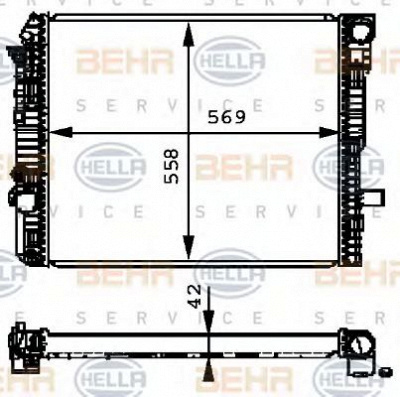 HELLA 8mk376721271 -  Радиатор, охлаждение двигателя