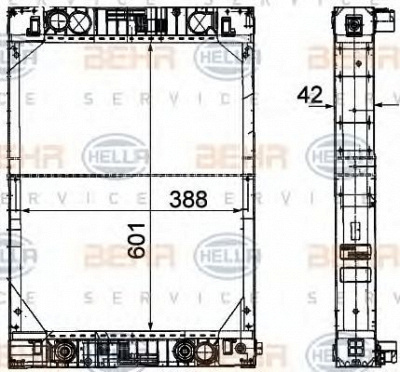 HELLA 8mk376721311 -  Радиатор, охлаждение двигателя