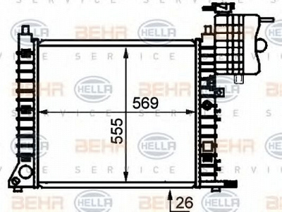 HELLA 8mk376721381 -  Радиатор, охлаждение двигателя