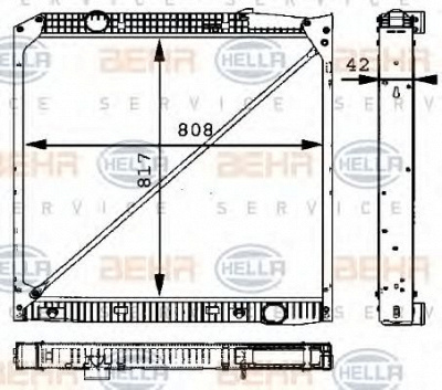 HELLA 8mk376721451 -  Радиатор, охлаждение двигателя