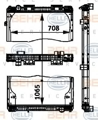 HELLA 8mk376721471 -  Радиатор, охлаждение двигателя