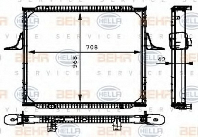 HELLA 8mk376721671 -  Радиатор, охлаждение двигателя