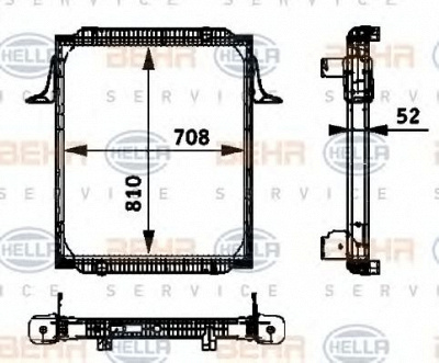 HELLA 8mk376721771 -  Радиатор, охлаждение двигателя