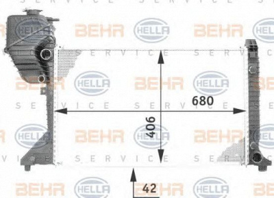 HELLA 8mk376722004 -  Радиатор, охлаждение двигателя