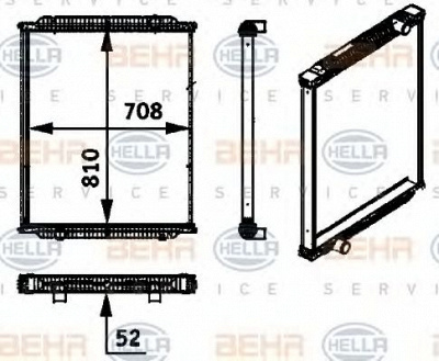 HELLA 8mk376722241 -  Радиатор, охлаждение двигателя