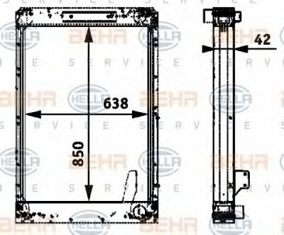 HELLA 8mk376722251 -  Радиатор, охлаждение двигателя
