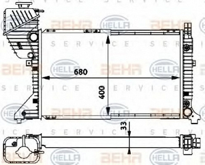 HELLA 8mk376722261 -  Радиатор, охлаждение двигателя
