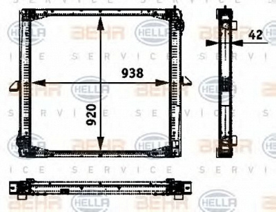 HELLA 8mk376722401 -  Радиатор, охлаждение двигателя