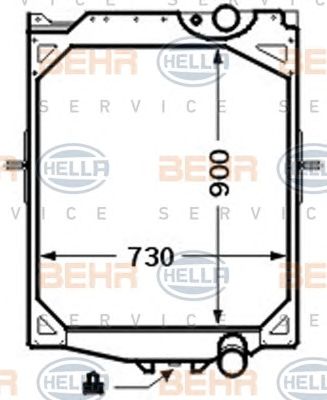 HELLA 8mk376726551 -  Радиатор, охлаждение двигателя