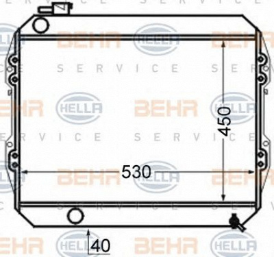 HELLA 8mk376726651 -  Радиатор, охлаждение двигателя