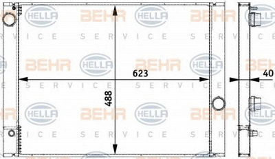 HELLA 8mk376729501 -  Радиатор, охлаждение двигателя