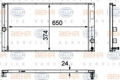 HELLA 8mk376729601 -  Радиатор, охлаждение двигателя