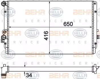 HELLA 8mk376735365 -  Радиатор, охлаждение двигателя