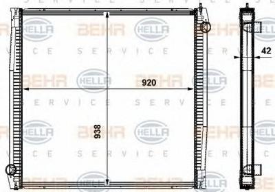 HELLA 8mk376737041 -  Радиатор, охлаждение двигателя